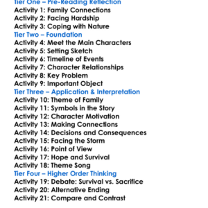 Salvage The Bones Jesmyn Ward Worksheet Activity Booklet