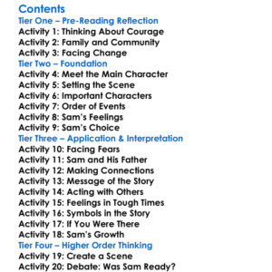 Sam The Minuteman Nathaniel Benchley Worksheet Activity Booklet