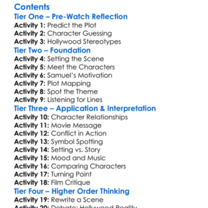 Samuel Hollywood Vs Hollywood 2024 Worksheet Activity Booklet