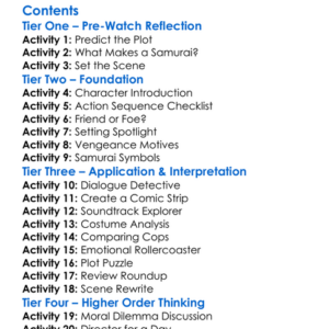 Samurai Cop 2 Deadly Vengeance 2015 Worksheet Activity Booklet