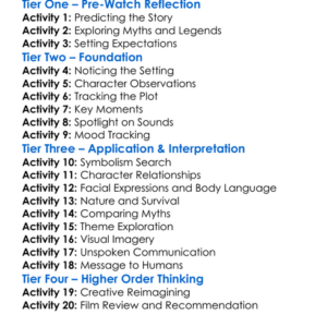 Sasquatch Sunset 2024 Worksheet Activity Booklet