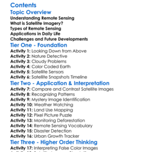 Satellite Imagery And Remote Sensing Worksheet Activity Booklet