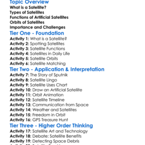 Satellites And Artificial Satellites Worksheet Activity Booklet