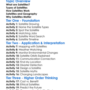Satellites In Geography Worksheet Activity Booklet