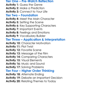 Saving Grace 1998 Worksheet Activity Booklet