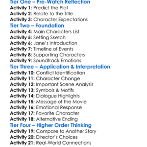 Saving Jane 2017 Worksheet Activity Booklet