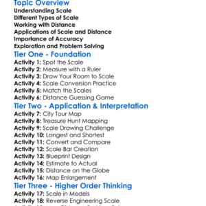 Scale And Distance Worksheet Activity Booklet