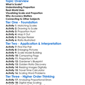 Scale And Proportion Worksheet Activity Booklet
