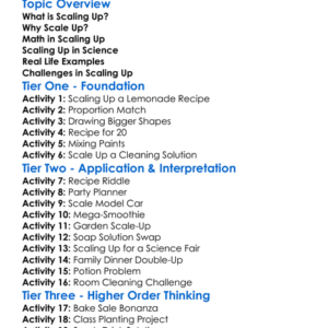 Scaling Up Solutions Worksheet Activity Booklet