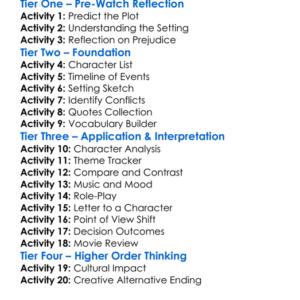 School Ties 1992 Worksheet Activity Booklet
