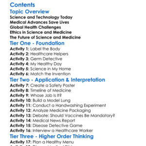 Science And Medicine In The Modern World Worksheet Activity Booklet