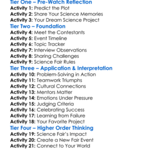 Science Fair Worksheet Activity Booklet