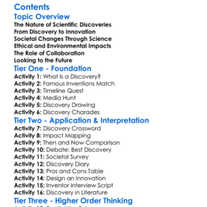 Scientific Discoveries And Their Societal Impacts Worksheet Activity Booklet