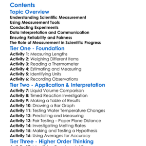 Scientific Measurement And Experimental Skills Worksheet Activity Booklet