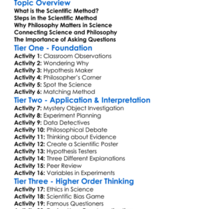 Scientific Method And Philosophy Worksheet Activity Booklet