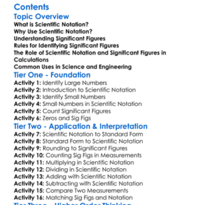 Scientific Notation And Significant Figures Worksheet Activity Booklet