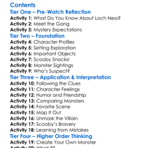 Scooby-Doo And The Loch Ness Monster 2004 Worksheet Activity Booklet