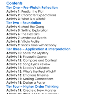 Scooby-Doo And The Witchs Ghost 1999 Worksheet Activity Booklet