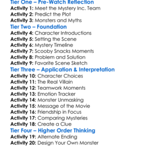 Scooby-Doo Worksheet Activity Booklet