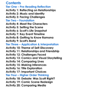 Scott Pilgrims Precious Little Life Bryan Lee Omalley Worksheet Activity Booklet