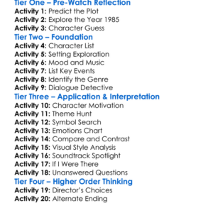 Screen Test 1985 Worksheet Activity Booklet