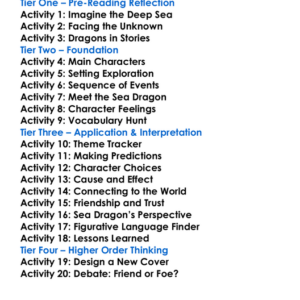 Sea Dragon Worksheet Activity Booklet