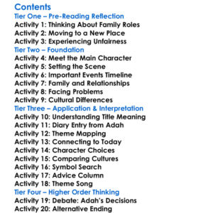 Second Class Citizen Buchi Emecheta Worksheet Activity Booklet