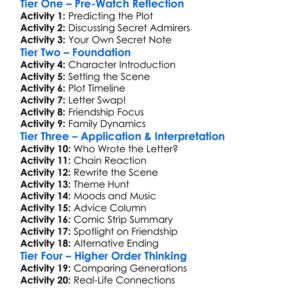 Secret Admirer 1985 Worksheet Activity Booklet