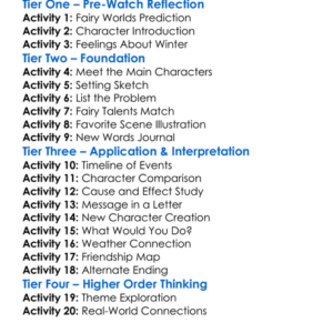 Secret Of The Wings 2012 Worksheet Activity Booklet