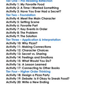 Secret Pizza Party Adam Rubin Worksheet Activity Booklet