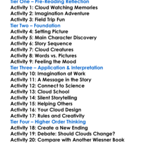 Sector 7 David Wiesner Worksheet Activity Booklet