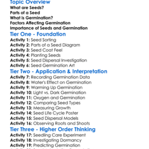 Seeds And Germination Worksheet Activity Booklet