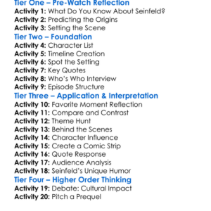 Seinfeld How It Began 2004 Worksheet Activity Booklet