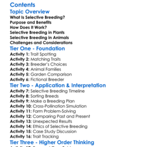Selective Breeding In Plants And Animals Worksheet Activity Booklet