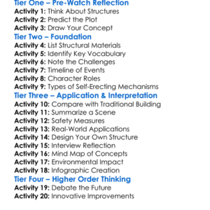 Self-Erecting Structures 2002 Worksheet Activity Booklet