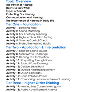Senses Hearing Worksheet Activity Booklet