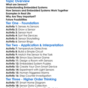 Sensors And Embedded Systems Worksheet Activity Booklet