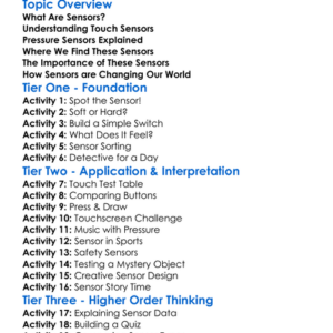 Sensors Touch And Pressure Worksheet Activity Booklet