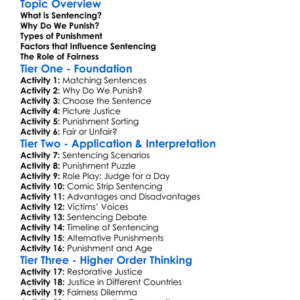 Sentencing And Punishment Worksheet Activity Booklet