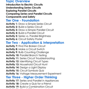 Series And Parallel Circuits Worksheet Activity Booklet