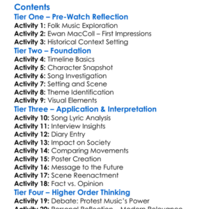 Set The Night On Fire The Story Of Ewan Maccoll 2021 Worksheet Activity Booklet