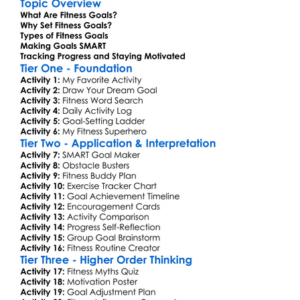 Setting And Achieving Fitness Goals Worksheet Activity Booklet