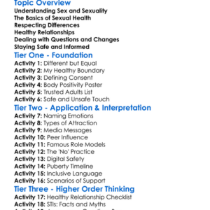Sex And Sexuality Worksheet Activity Booklet