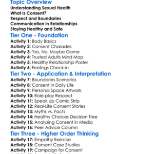 Sexual Health And Consent Worksheet Activity Booklet