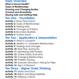Sexual Health And Relationships Worksheet Activity Booklet
