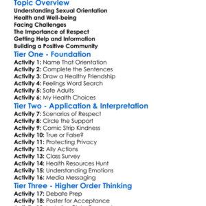 Sexual Orientation And Health Worksheet Activity Booklet