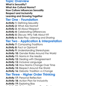 Sexuality And Cultural Norms Worksheet Activity Booklet