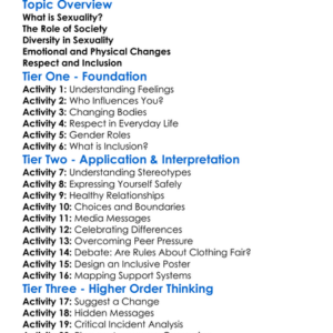 Sexuality And Society Worksheet Activity Booklet