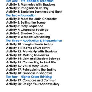 Shadow Suzy Lee Worksheet Activity Booklet