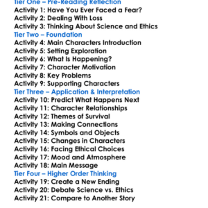 Shadowfires Dean Koontz Worksheet Activity Booklet